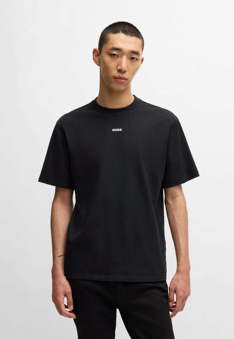 HUGO Relaxed-fit T-shirt in cotton with logo print