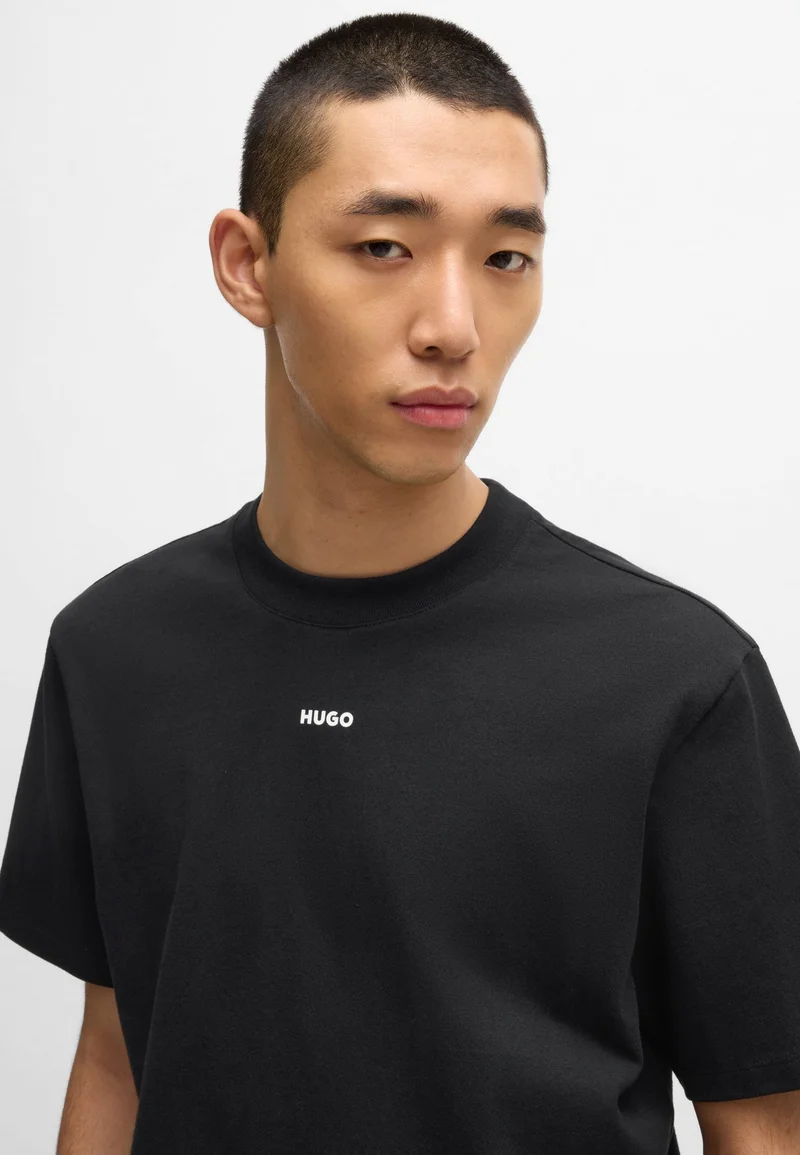 HUGO Relaxed-fit T-shirt in cotton with logo print