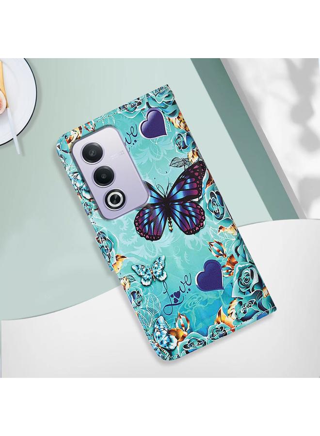 اس-توب جراب لهاتف OPPO A3 Pro 5G بتصميم عالمي ملون من الجلد المنسوج البسيط - Image 5