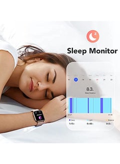 OIMG Smart Watch For Women 1 69"(43Mm) Smartwatch For Android And Ios Phones Ip68 Waterproof Fitness Tracker Watch Heart Rate Monitor Pedometer Sleep Monitor For Women Pink  - Image 5