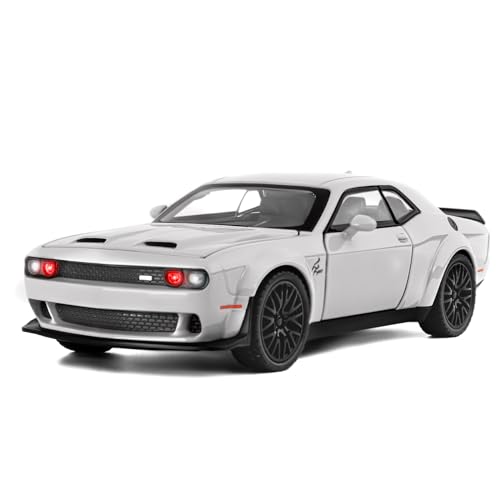 SASBSC Toy Model Car for Kids 1 32 Scale Challenger Die cast Metel Toy Cars for Pull Back Model Car with Sound and Light Toy Birthday Gifts for 3 Year Old Boys and Kids - Image 1