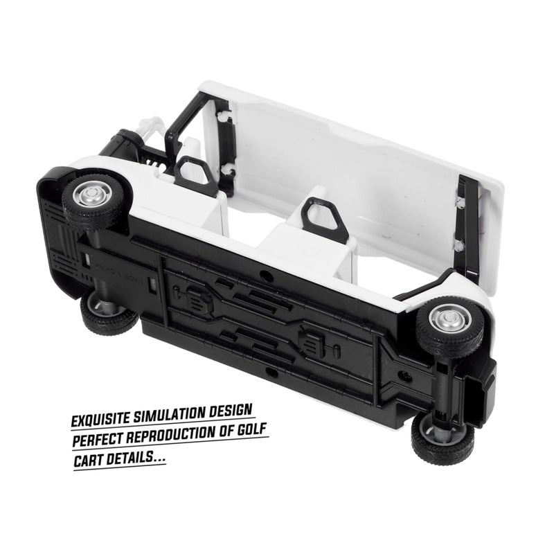 Pullback Action Diecast Golf Cart Miniature Decorative Model For Home Office Collectible - Image 4
