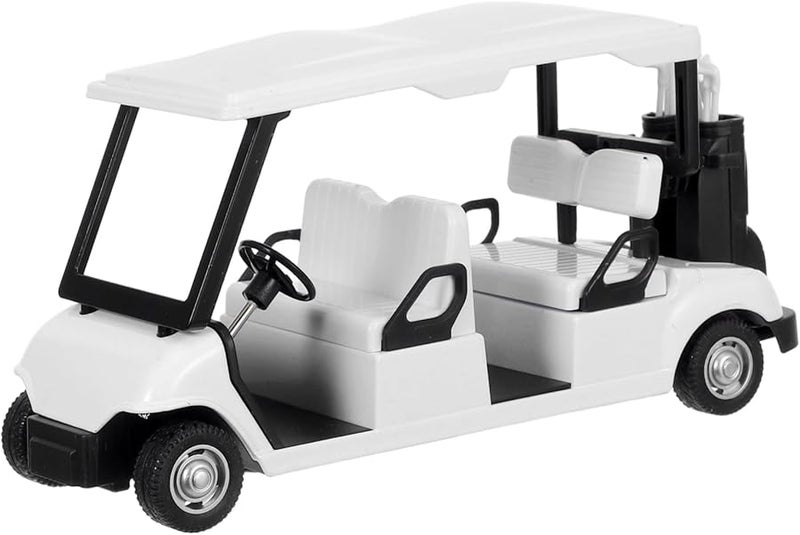 Pullback Action Diecast Golf Cart Miniature Decorative Model For Home Office Collectible - Image 1