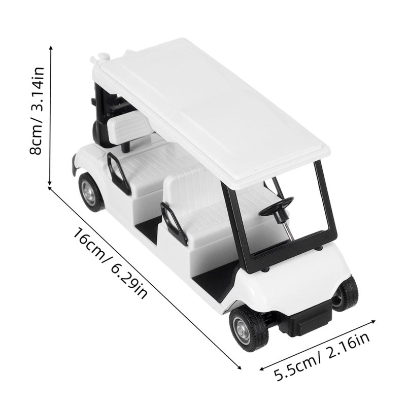 Pullback Action Diecast Golf Cart Miniature Decorative Model For Home Office Collectible - Image 3