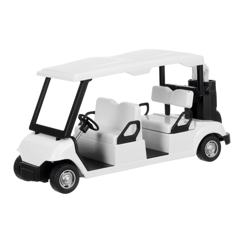 Pullback Action Diecast Golf Cart Miniature Decorative Model For Home Office Collectible - Image 2