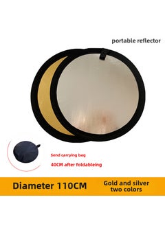 Generic Portable 5-in-1 Photography Reflector[Two in one] * Gold and silver double color [diameter 110cm]] [Two in one] * Gold and silver double color [diameter 110cm]] 
