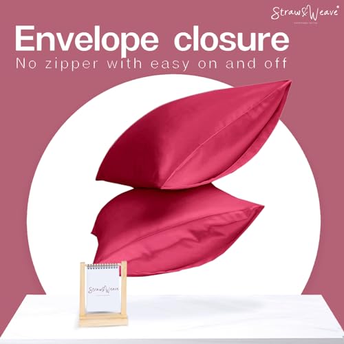 STRAW&WEAVE Satin Pillow Cover for Hair and Skin | 3 Months Warranty | with 2 Silk Pillow Cover & 3 Satin Scrunchies for Women - Image 5