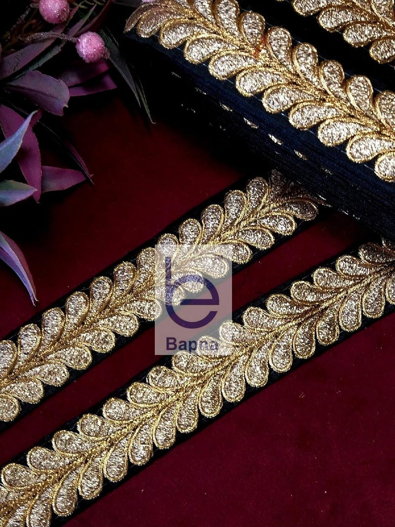 Bapna 5 Yard Embroidery Lace Ribbon Fabric for Decor and Sewing Party DIY Clothing/Accessories Saree Dupatta Skirt Home Furnishings Craft - Image 3