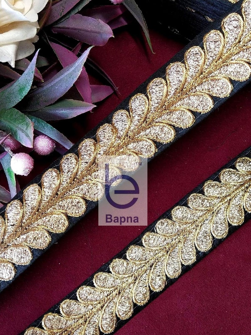 Bapna 5 Yard Embroidery Lace Ribbon Fabric for Decor and Sewing Party DIY Clothing/Accessories Saree Dupatta Skirt Home Furnishings Craft - Image 4