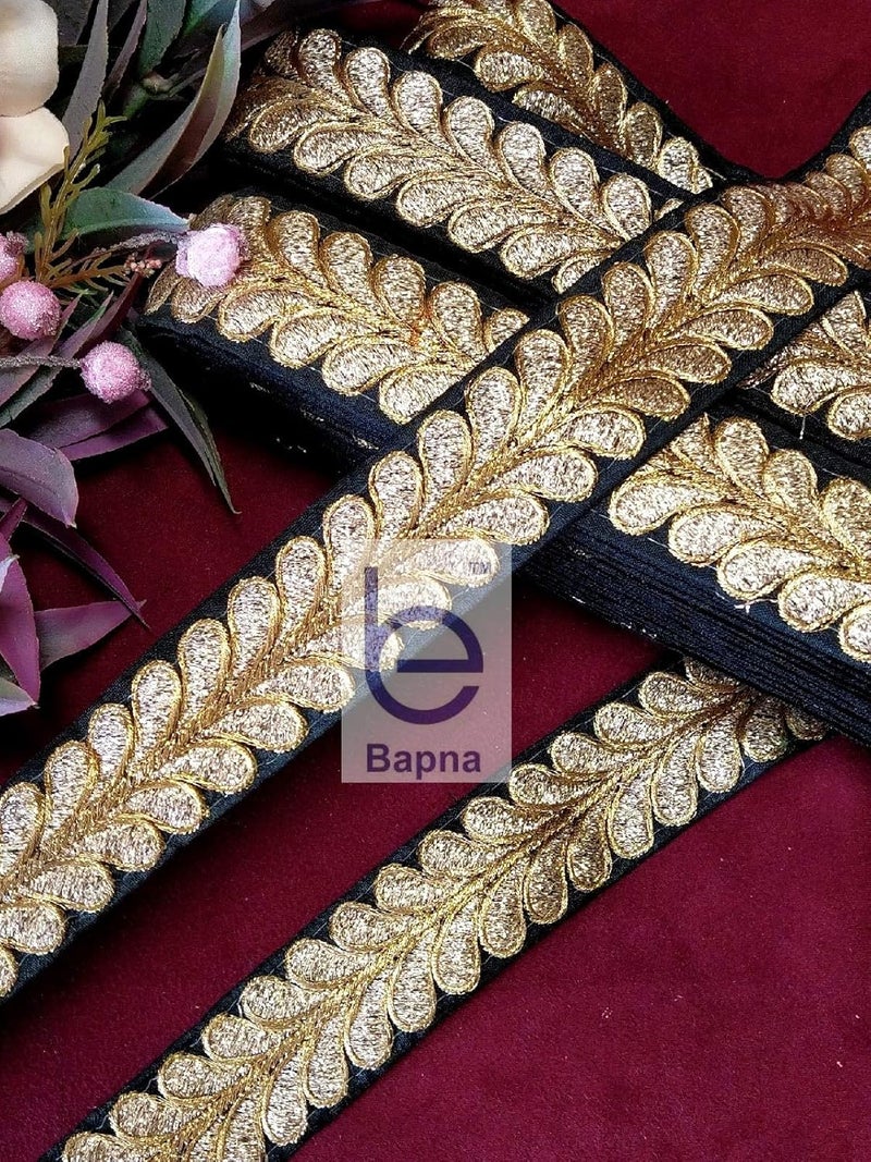 Bapna 5 Yard Embroidery Lace Ribbon Fabric for Decor and Sewing Party DIY Clothing/Accessories Saree Dupatta Skirt Home Furnishings Craft - Image 5