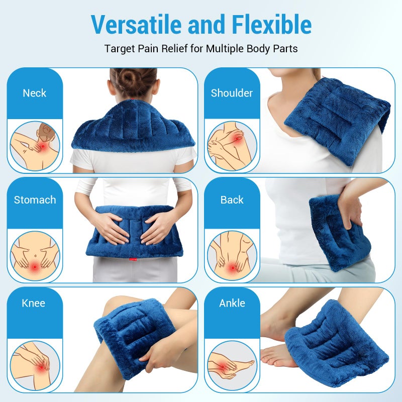 Comfytemp Microwave Heating Pad for Pain Relief, 8"x16" 2.18LB Hot Pack Moist Heat Relief for Neck Shoulder, Cramps, Muscle Ache, Warm Compress Relaxation Items for Women Men Seniors - Image 5