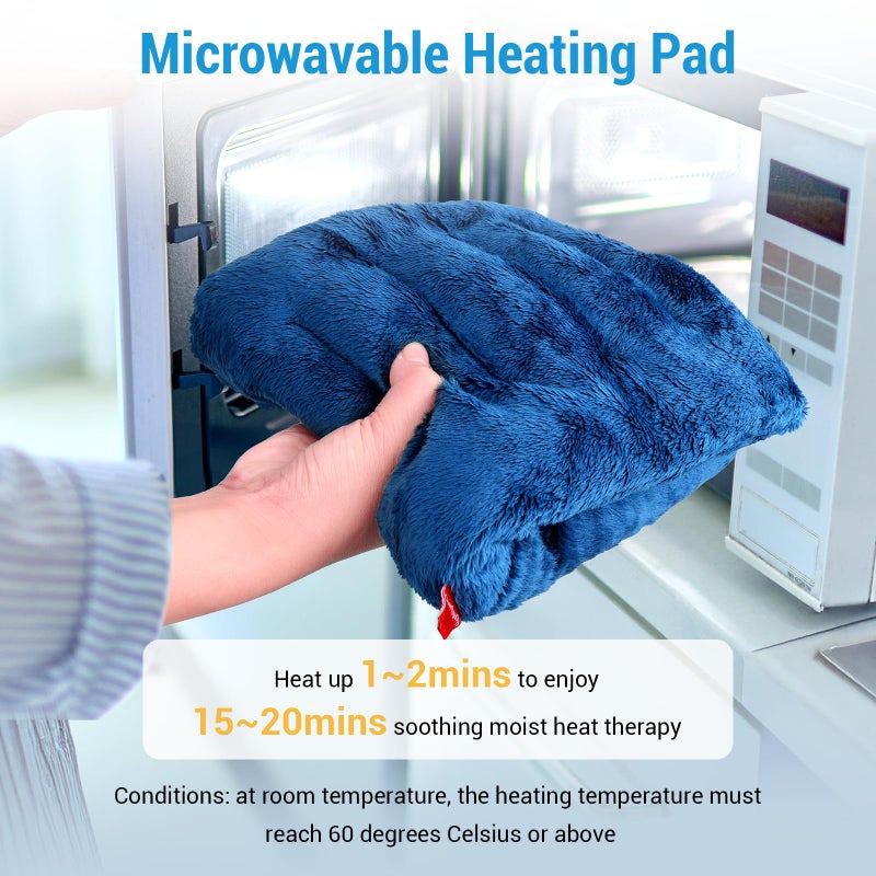Comfytemp Microwave Heating Pad for Pain Relief, 8"x16" 2.18LB Hot Pack Moist Heat Relief for Neck Shoulder, Cramps, Muscle Ache, Warm Compress Relaxation Items for Women Men Seniors - Image 3
