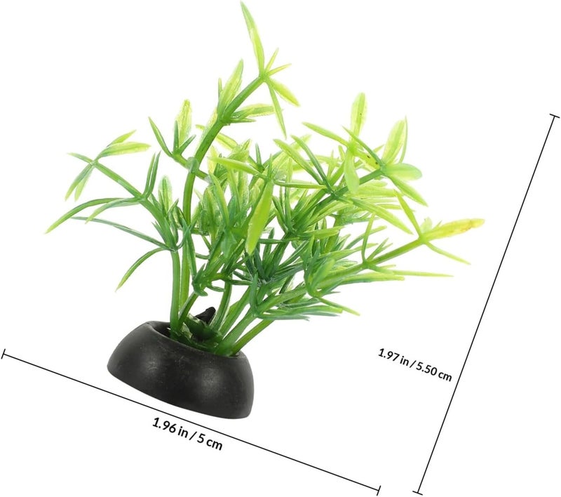 20pcs Aquarium Fish Tank Decor Artificial Plants Wear-Resistant Replaceable Plastic Aquatic Landscaping Accessories for Betta and Turtle Tanks - Image 2