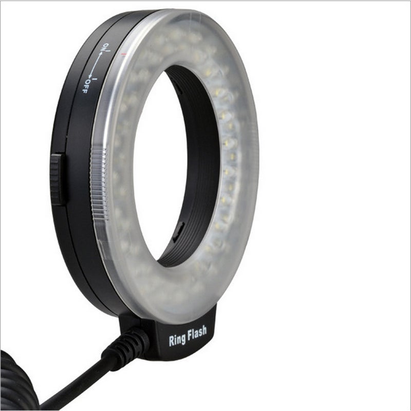 حزمة فلاش دائري LED مكروم مع 8 حلقات محولة متوافقة مع كاميرات DSLR من كانون ونيكون وبنتاكس وأوليمبوس وباناسونيك - Image 2