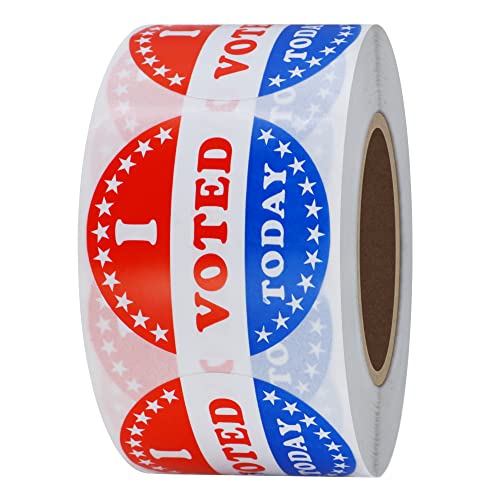 Hybsk I Voted Today with Red, White, and Blue Circle Stickers 1.5 Inch Round 500 Labels Per Roll (I Voted Today) - Image 3