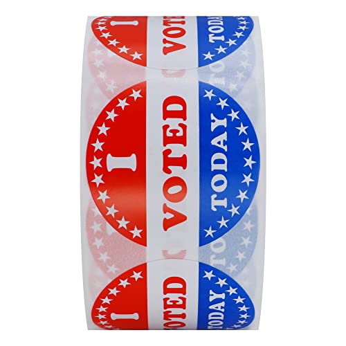 Hybsk I Voted Today with Red, White, and Blue Circle Stickers 1.5 Inch Round 500 Labels Per Roll (I Voted Today) - Image 2