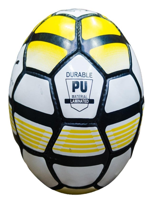 AASHRAY SEGA Star Strike Cup Football Gold | Ground Football | Indoor Football | Turf Football | Football for Tournament | Club Football | Coaching Football | Match Football | (White/Yellow) - Image 3