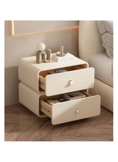 AWD Nightstand Bedside Table, Modern Bedside Table with Two Drawers, Solid Wood Nightstand, Side Table for Bedroom  - Image 3