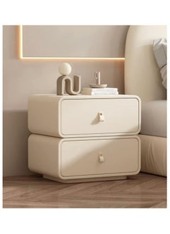 AWD Nightstand Bedside Table, Modern Bedside Table with Two Drawers, Solid Wood Nightstand, Side Table for Bedroom  - Image 1