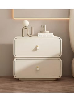 AWD Nightstand Bedside Table, Modern Bedside Table with Two Drawers, Solid Wood Nightstand, Side Table for Bedroom  - Image 2
