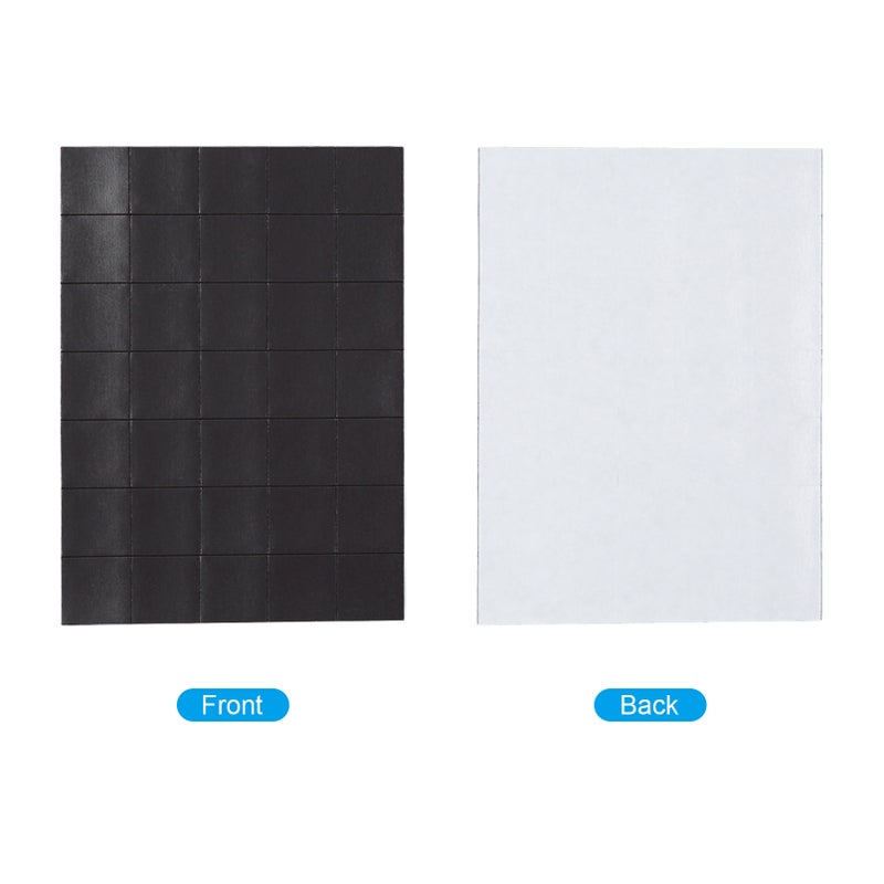 140 Pieces Self-Adhesive Magnetic Squares (Each 15x15x0.5mm) on 4 Tape Sheets with Strong Adhesive Backing for DIY Crafts Photo Schedule Business Card - Image 5