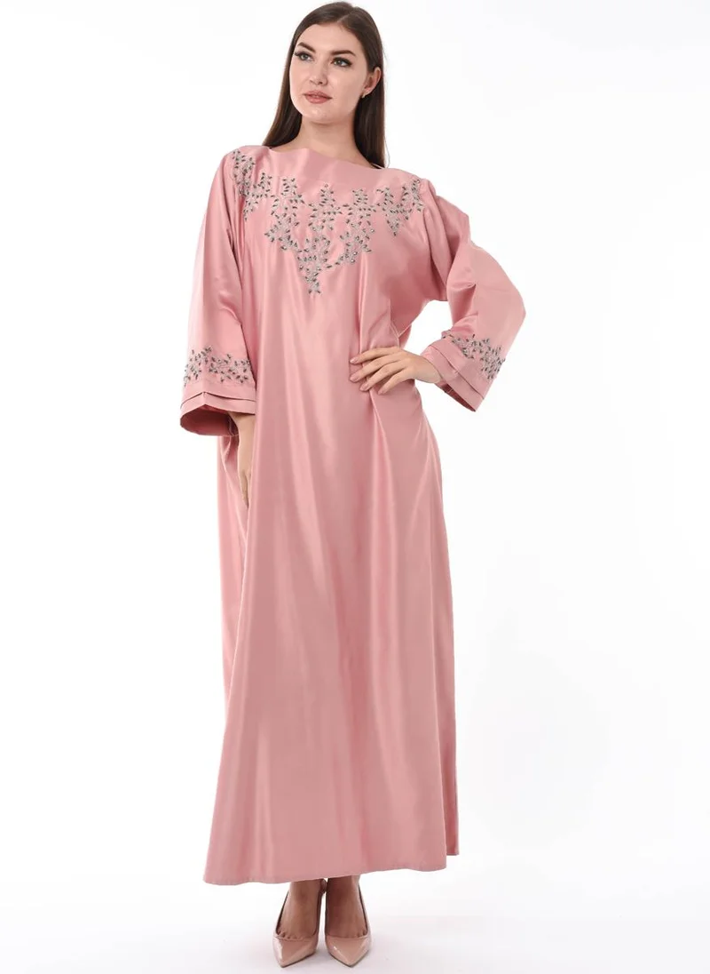 Moistreet Embroidered Flared Sleeve Kaftan