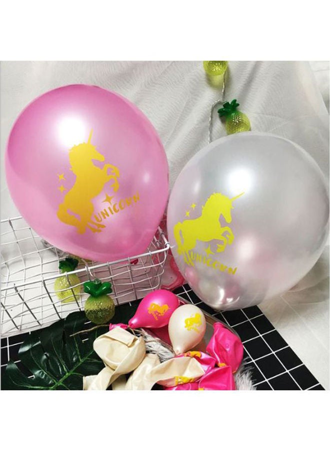 NIBEMINENT 10-Piece Decorative Birthday Party Unicorn Printed Balloons Set - Image 3
