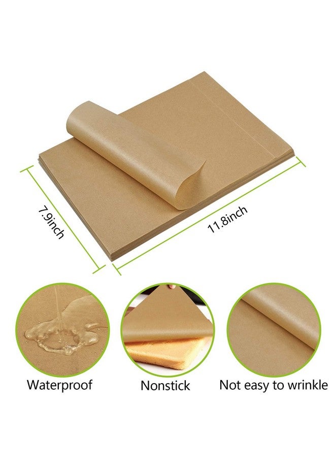 QYH QYH 300 Pcs Parchment Paper Sheets for Baking, 8x12 Inches Unbleached Precut Parchment Paper for Baking Cookies, Frying, Air Fryer, Cooking, Grilling Rack, Oven  - Image 2