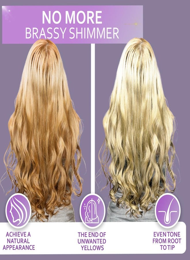 BELLISSO Purple Shampoo - Toner for Blonde Hair - Sulfate and Paraben Free - More Balanced Color Treated, Bleached, Silver, White and Gray Hair - No More Orange, Straw Yellow and Brassy Tones - Women and Men - Image 2