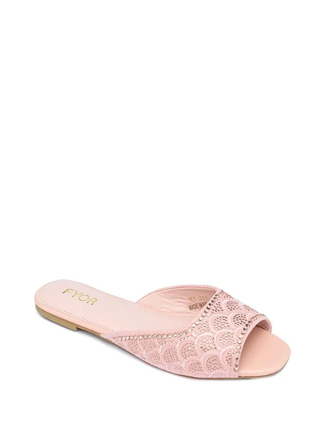 فايور Scallop Crystal Flat Sandal MY 387
