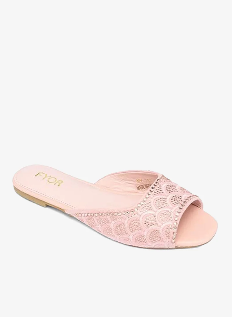 FYOR Scallop Crystal Flat Sandal MY 387