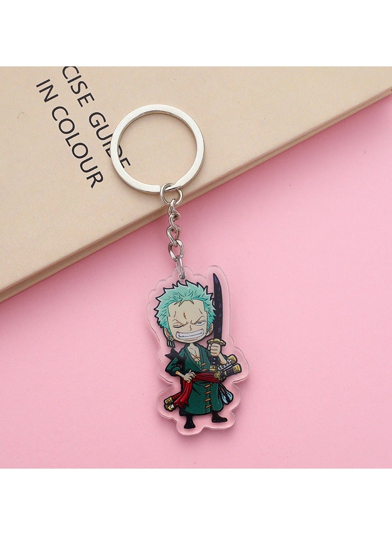 1-Piece Anime One Piece Roronoa Zoro Acrylic Keychain