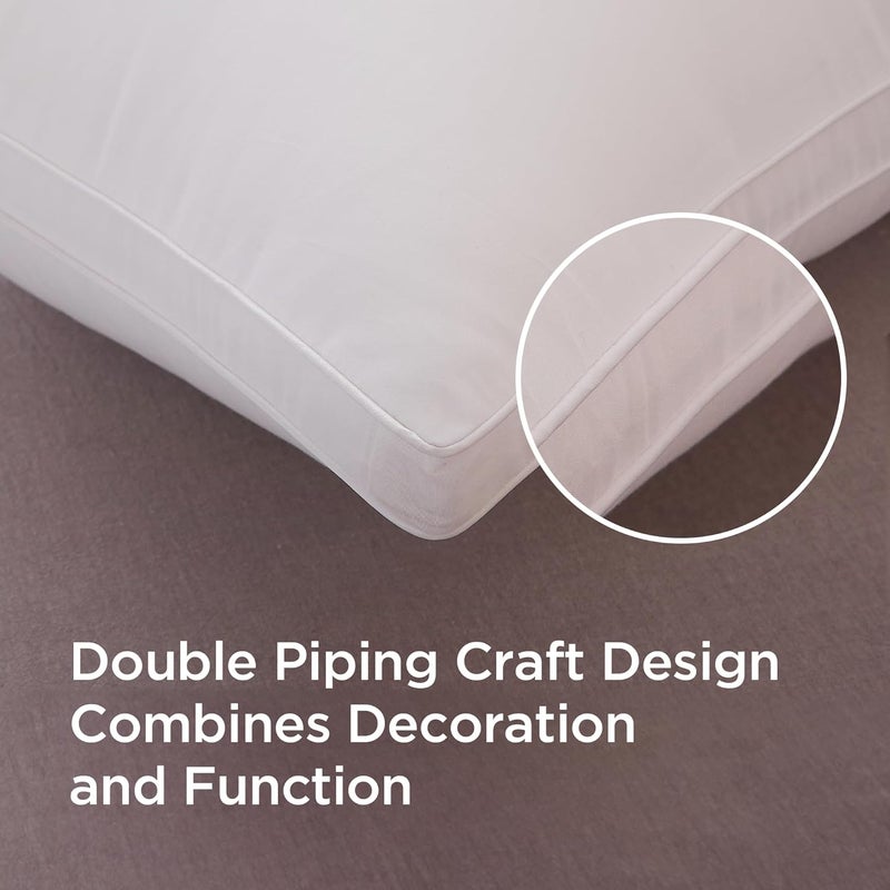 Acanva Cooling Bed Pillows for Sleeping - 4 Pack, Luxury Hotel Quality with Premium 3D Down Like Filling, Standard Size, White - Image 5