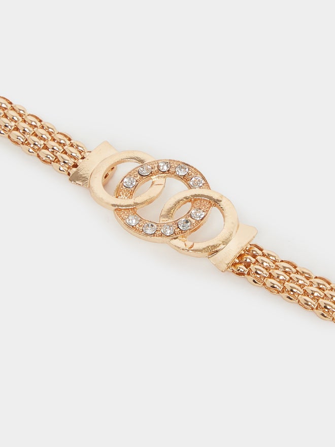 Styli Styli Set of 4 - Embellished Link Bracelet- Earrings- Ring and Necklace  - Image 5