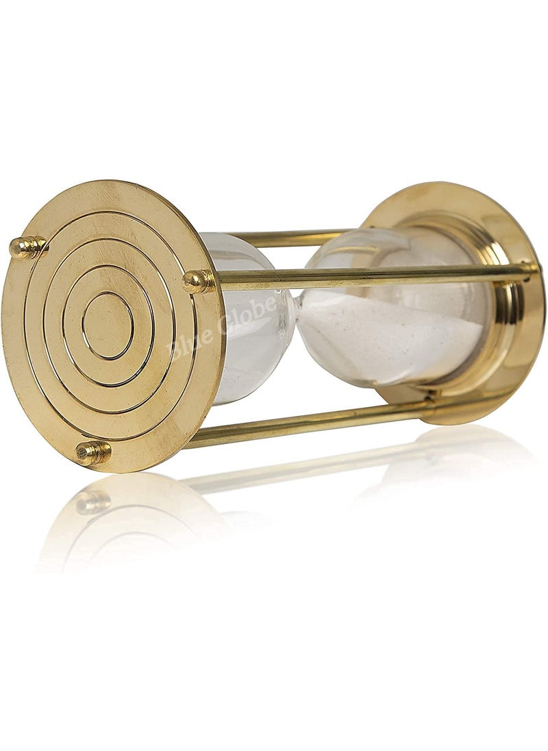 Blue Globe 24 Minute Hourglass Sand Timer Clock with Sparkling White Sand 4 Brass Vintage Antique Style Nautical Collectors Gift Decorative Sand Timer Unique Creative Gift by Blue Globe Export  - Image 3