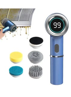 LIXES Multi head Electric Cleaning Brush, Handheld Electric Spin Scrubber Cordless Tub and Tile Scrubber, Household Electric Shower Scrubber with 5 Brush Heads for Floor Kitchen Sink Grill Stoves  - Image 1
