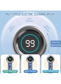LIXES Multi head Electric Cleaning Brush, Handheld Electric Spin Scrubber Cordless Tub and Tile Scrubber, Household Electric Shower Scrubber with 5 Brush Heads for Floor Kitchen Sink Grill Stoves  - Image 2