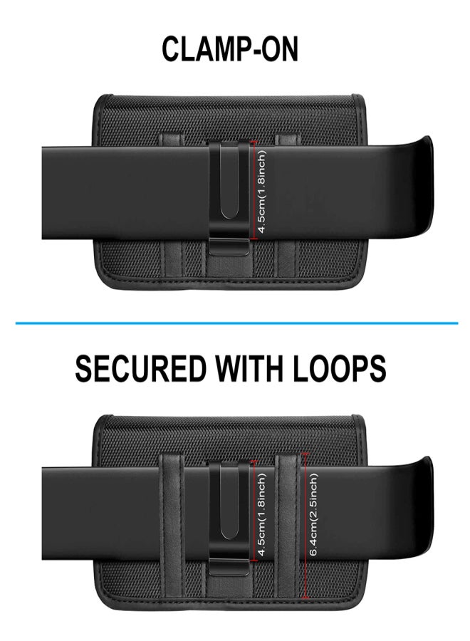 HAWEEL Multifunctional Cell Phone Pouch Waterproof Nylon Belt Holster Case with Card Slot Mobile Phone Waist Bag Compatible with Most Smartphones - Image 4