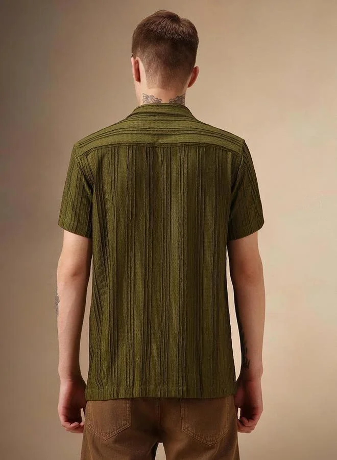 Dennis Lingo Dennis Lingo Button Down Plain Short Sleeve Shirt