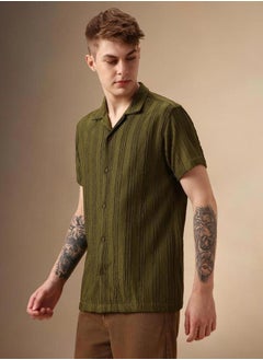 Dennis Lingo Button Down Plain Short Sleeve Shirt by Styli  - Image 5
