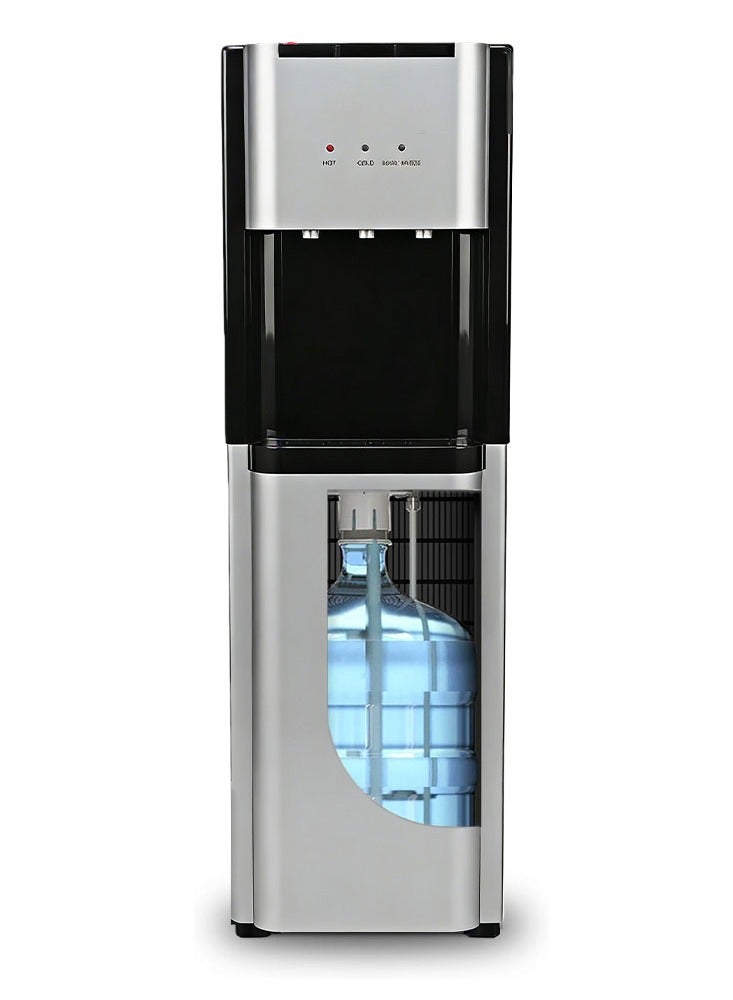 ET-LIFE Bottom Loading Water Cooler Dispenser for 5 Gallon Bottles - 3 Temperatures with Hot, Room & Cold Spouts, Child Safety Lock, LED Display with Empty Bottle Alert, Stainless Steel - Image 1
