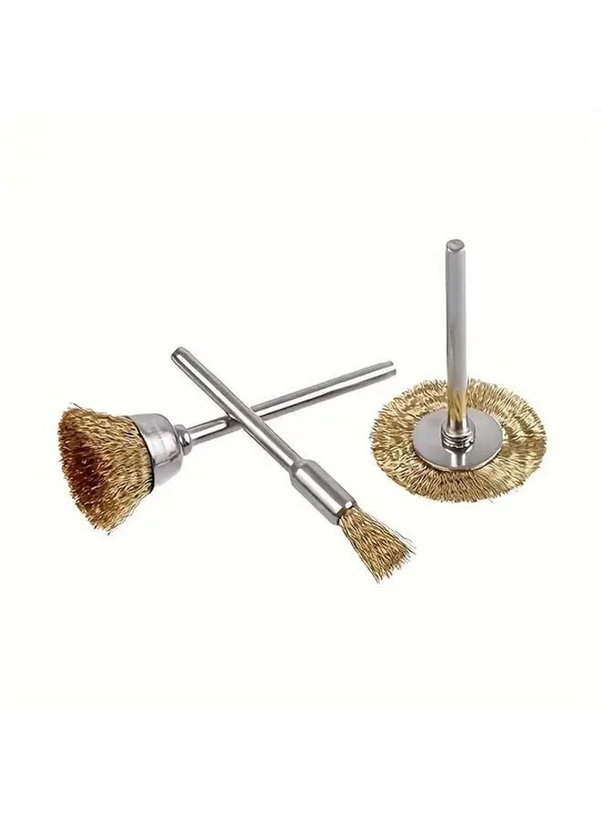 30 Piece Professional Wire Brush Set Golden For Polishing Deburring Rust Removal - Image 5