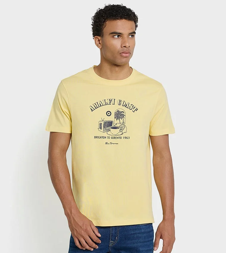 Ben Sherman Ben Sherman Men's Crew Neck Short Sleeve Printed T-Shirt