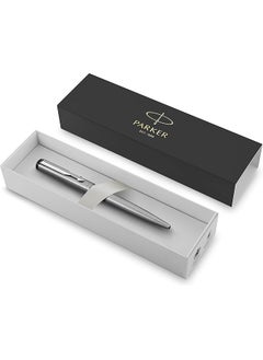 PARKER Vector Ballpoint Pen Stainless Steel With Chrome Trim Medium Point Blue Ink Gift Box  - Image 2