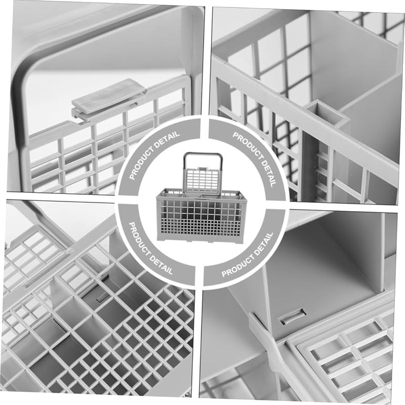 سلة أدوات المائدة لغسالة الصحون صندوق تخزين تصريف المطبخ مع مقبض منظّم - Image 4