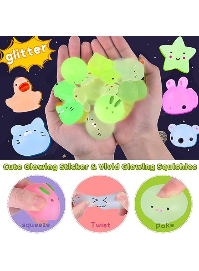 LOVET Squishies Fluorescent 100 Pieces Squishy Toys Mini Soft Cute Squishy Cat Soft Squeeze, No Toxic and Fun Toys Relief Children's Toy (Random Colour) Brand: - Image 2
