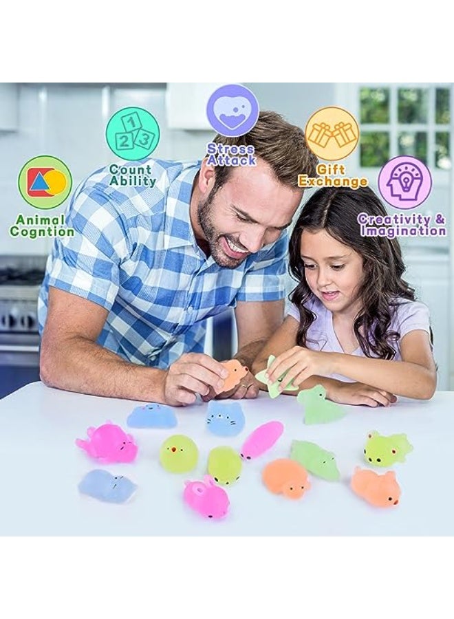 LOVET Squishies Fluorescent 100 Pieces Squishy Toys Mini Soft Cute Squishy Cat Soft Squeeze, No Toxic and Fun Toys Relief Children's Toy (Random Colour) Brand: - Image 5
