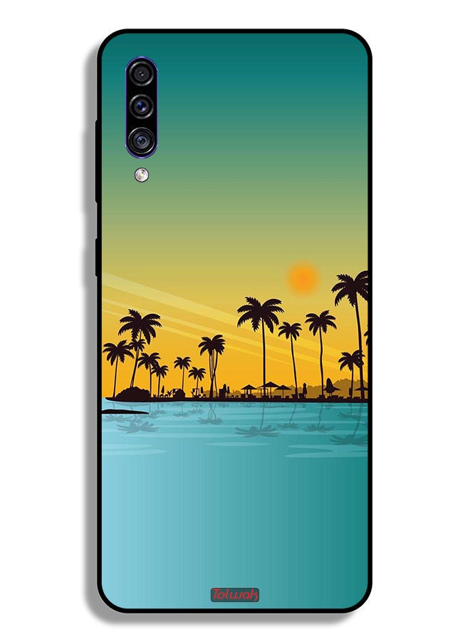 Tolwak غطاء حماية لهاتف Samsung Galaxy A50 بمناظر طبيعية فنية تجريدية - Image 1