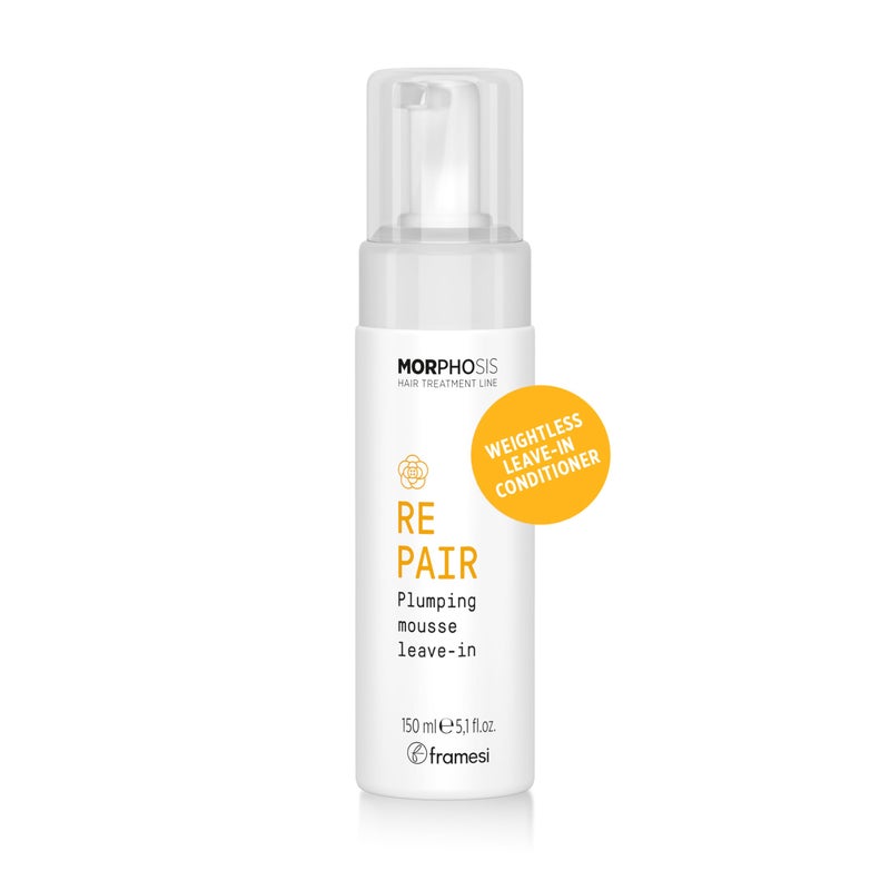 FRAMESI Morphosis Repair Plumping Hair Mousse 5.1 fl oz, Weightless Leave In Conditioner - Image 1