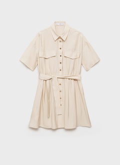 MANGO Belt Shirt Dress  - Image 4